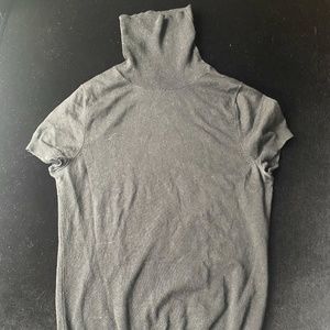 Banana Republic Short Sleeve Black Turtleneck, Size XS